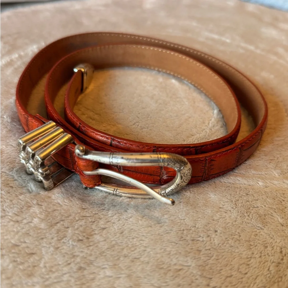 Brighton Leather Belt with Silver Buckle